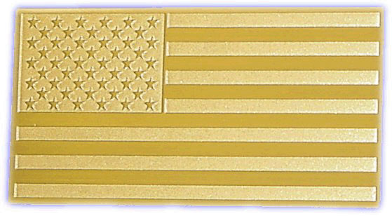 Solid Brass U.S. Flag Car Emblem