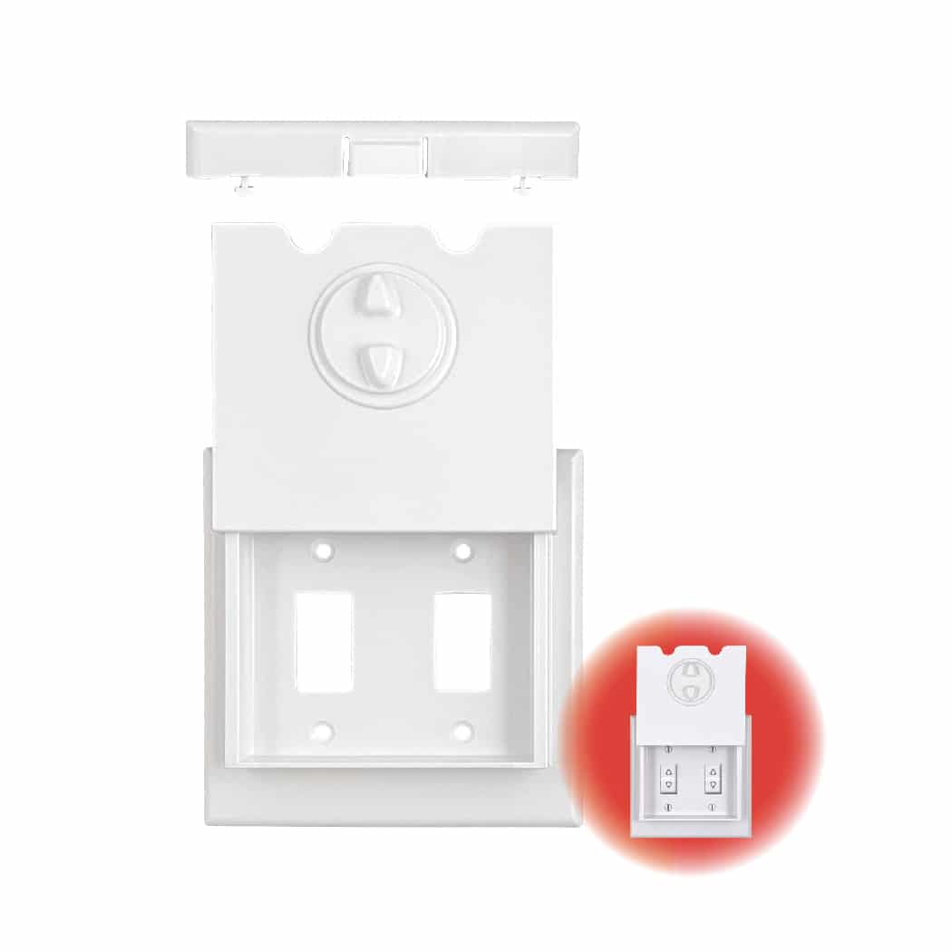 HomeStar Safety Light Switch Guard (Double Shutter Style)