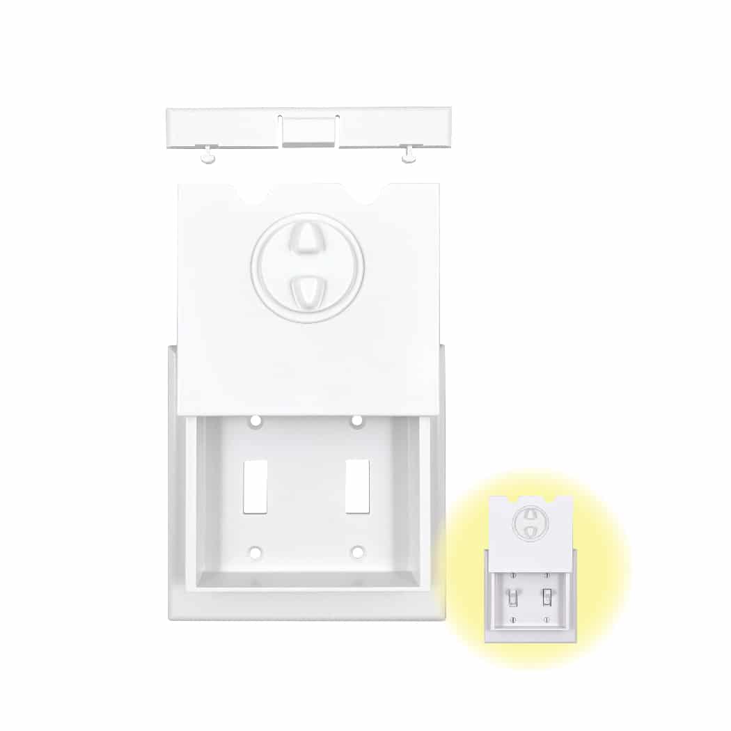 HomeStar Safety Light Switch Guard (Double Toggle Style)