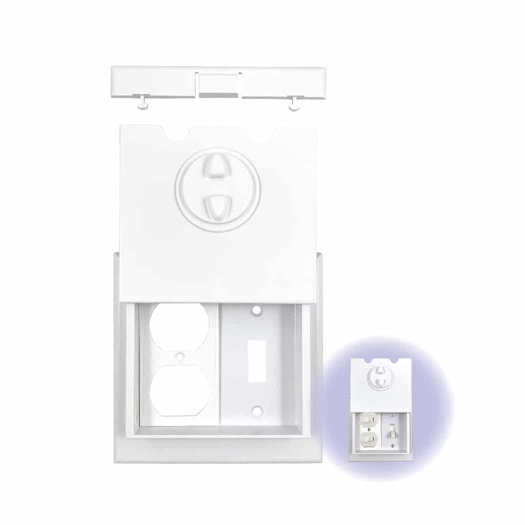 HomeStar Safety Light Switch Guard (Left Duplex Style)