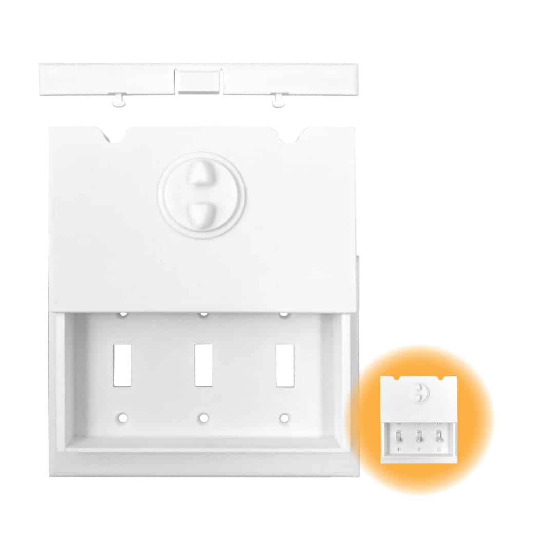 HomeStar Safety Light Switch Guard (Triple Toggle Style)